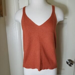 A NEW DAY XXL orange sleeveless sweater knit soft cropped tank top